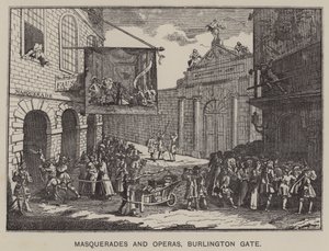 Maskerader og operaer, Burlington Gate (gravering) av English School
