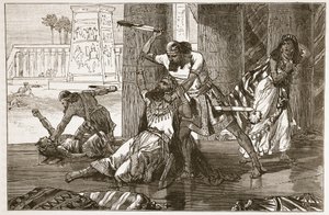 Massakren av hevittene av Simeon og Levi (lito) av English School