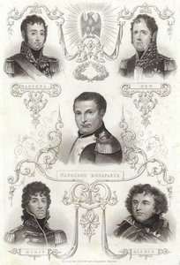 Massena, Ney, Napoleon Bonaparte, Murat og Kleber av English School
