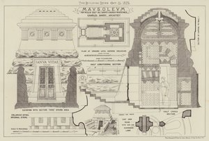 Mausoleum, for W Ellis Esquire All Saints Church Whitstable (gravering) av English School