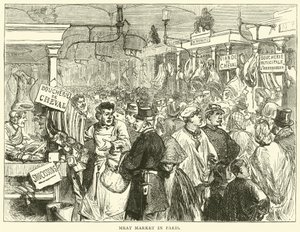 Kjøttmarked i Paris, oktober 1870 av English School