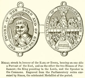 Medalje slått til ære for jarlen av Essex