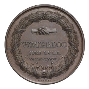 Medalje til minne om slaget ved Waterloo av English School