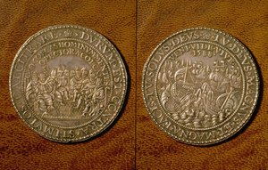 Medalje til minne om nederlaget til den spanske armadaen, 1588 (sølv) av English School