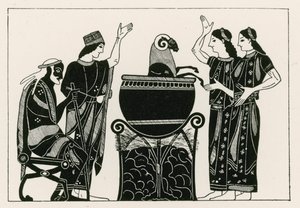 Medea koker væren (gravering) av English School