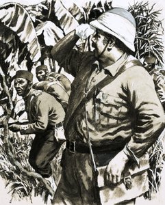 Melton Prior marsjerer gjennom den burmesiske jungelen med det 11. bengalske innfødte infanteriet av English School