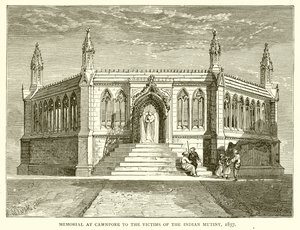Minnesmerke ved Cawnpore til ofrene for det indiske mytteriet, 1857 av English School