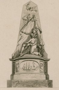Minnesmerke for kaptein Edward Cooke, Westminster Abbey, London av English School