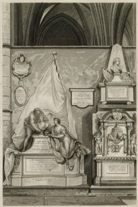 Minnesmerker og statuer i Westminster Abbey, London av English School