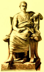 Menander, illustrasjon fra History of Rome av Victor Duruy, utgitt 1884 (digitalt forbedret bilde) av English School