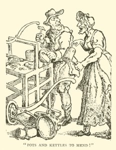 Reparer gryter og kjeler (tresnitt) av English School