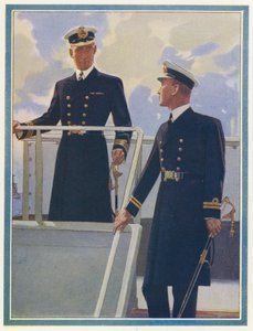 Herreantrekk: Marineantrekk (fargelitografi) av English School