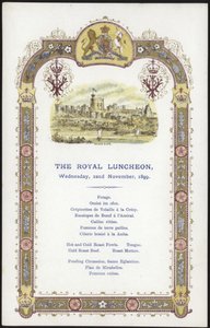 Meny for Royal Luncheon av English School