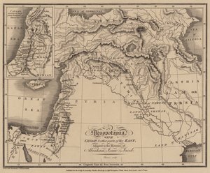 Mesopotamia med Kanaan og andre deler av Østen, tilpasset historiene til Abraham, Isak og Jakob (gravering) av English School