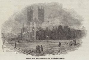 Meteor sett i Westminster, lørdag kveld (gravering) av English School