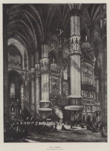 Milano katedral (litho) av English School