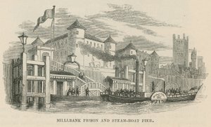 Millbank fengsel og dampbåtbrygge av English School