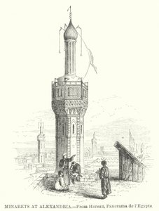 Minareter i Alexandria (gravering) av English School