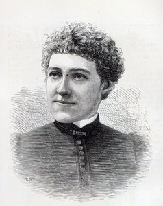 Frøken Charlotte Robinson, hjemmekunstdekoratør til Hennes Majestet, 1887 av English School