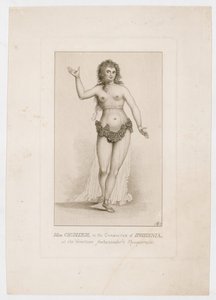 Frøken Chudleigh, i karakteren av Iphigenia, på Venetian Ambassadors Masquerade av English School