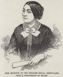 Miss Crichton fra Theatre Royal, Drury-Lane (gravering) av English School