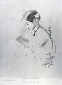 Frøken Florence Nightingale (1820-1910) 1854 av English School