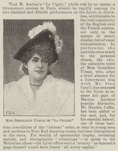 Frøken Geraldine Ulmer i "La Cigale" (gravering) av English School