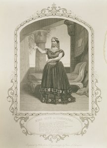 Frøken Laura Addison som Imogen, i Cymbeline av William Shakespeare (1564-1616) av English School