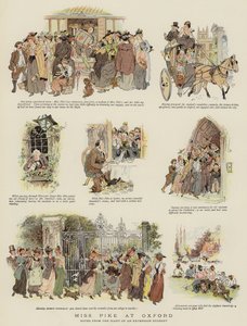 Miss Pike at Oxford (farge litho) av English School