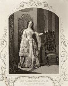 Frøken Vandenhoff som Juliet, akt III Scene 1 av Romeo og Julie, fra en daguerreotypi, pub. av John Tallis & Co. av English School