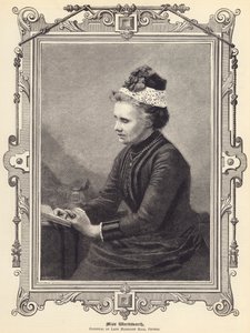 Miss Wordsworth, rektor for Lady Margaret Hall, Oxford (gravering) av English School