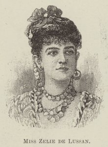 Frøken Zelie de Lussan (gravering) av English School