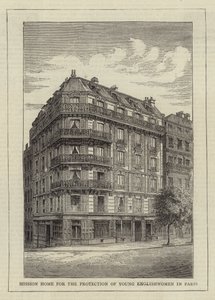 Misjonshjem for beskyttelse av unge engelske kvinner i Paris (gravering) av English School