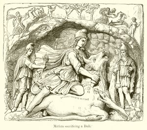 Mithra ofrer en okse