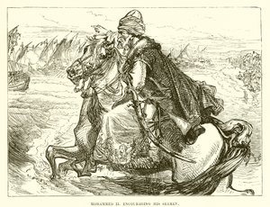 Mohammed II oppmuntrer sjømennene sine av English School