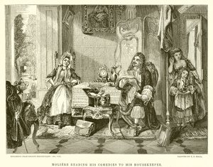 Moliere leser komediene sine for husholdersken sin