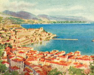 Monaco, Monte Carlo (fargelitografi) av English School