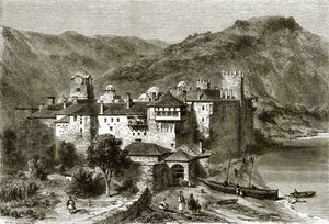 Klosteret Sphigmenou av English School