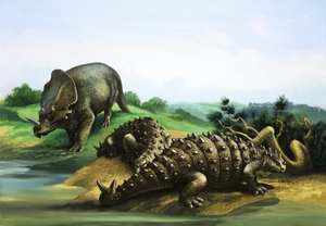 Monoclonius og Scolosaurus av English School