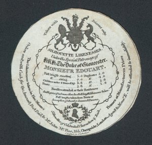 Monsieur Edouart, Silhouette Likenesses, trade card av English School