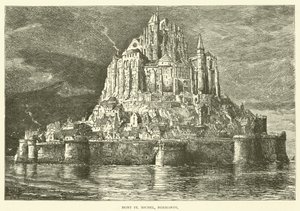 Mont Saint-Michel, Normandie (gravering) av English School