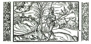 Januar måned fra en Shepherds-kalender, 1579 av English School
