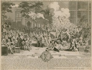 Monument innviet til ettertiden til minne om den utrolige dårskapen fra det 20. året av 1700-tallet. av English School