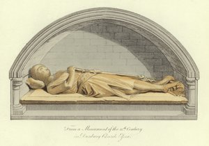 Monument fra det 12. århundre i Danbury Church, Essex av English School