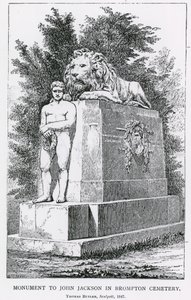 Monument til John Jackson på Brompton Cemetery av English School