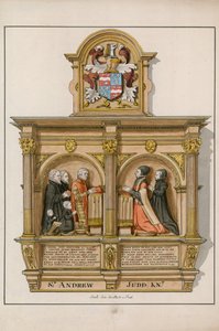 Monument til Sir Andrew Judd, sheriff og borgermester, i St Helens Bishopsgate, London av English School