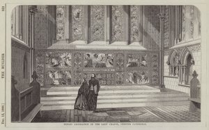 Mosaikkdekorasjon i Lady Chapel, Chester Cathedral (gravering) av English School