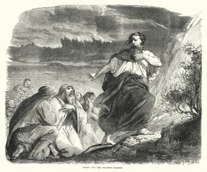 Mose und die siebzig Ältesten (Gravur)