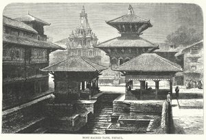 Aller helligste tank, Nepal (gravering) av English School