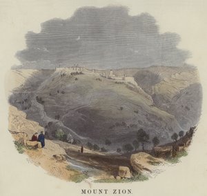 Mount Sion (farget gravering) av English School